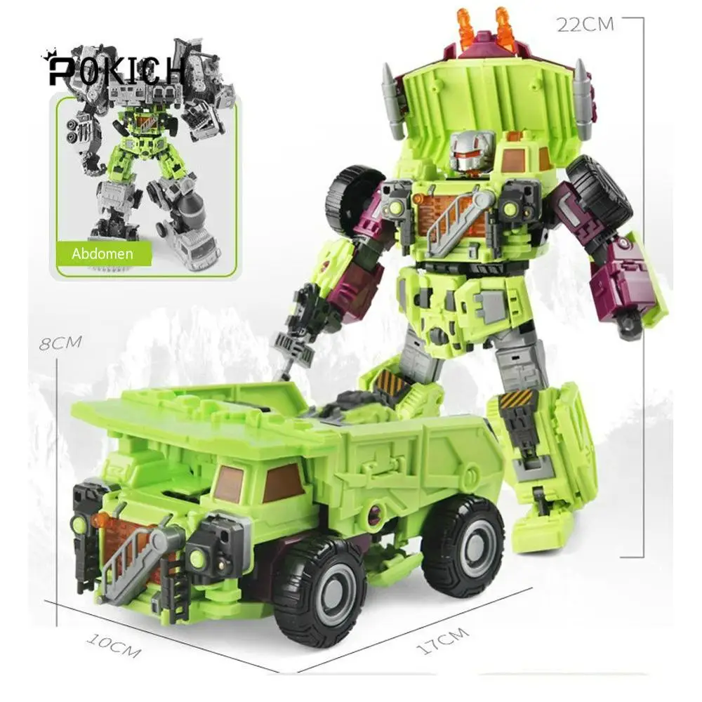 Pokich Devastator трансформация G1 GT негабаритных 6в1 Bonecrusher скребок Гравитация Mixmaster крюк ко фигурка Робот Игрушки - Цвет: 06