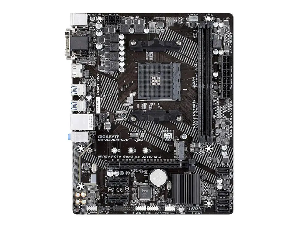 Gigabyte GA-A320M-S2H Оригинальный Новый системная плата AMD разъем LGA 1151 DDR4 USB3.0 SATA3.0 VGA + DVI HDMI