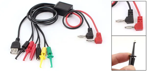 Тест зажим UXCELL крюк зонд кабель вилка типа банан для ремонта телефона с Usb