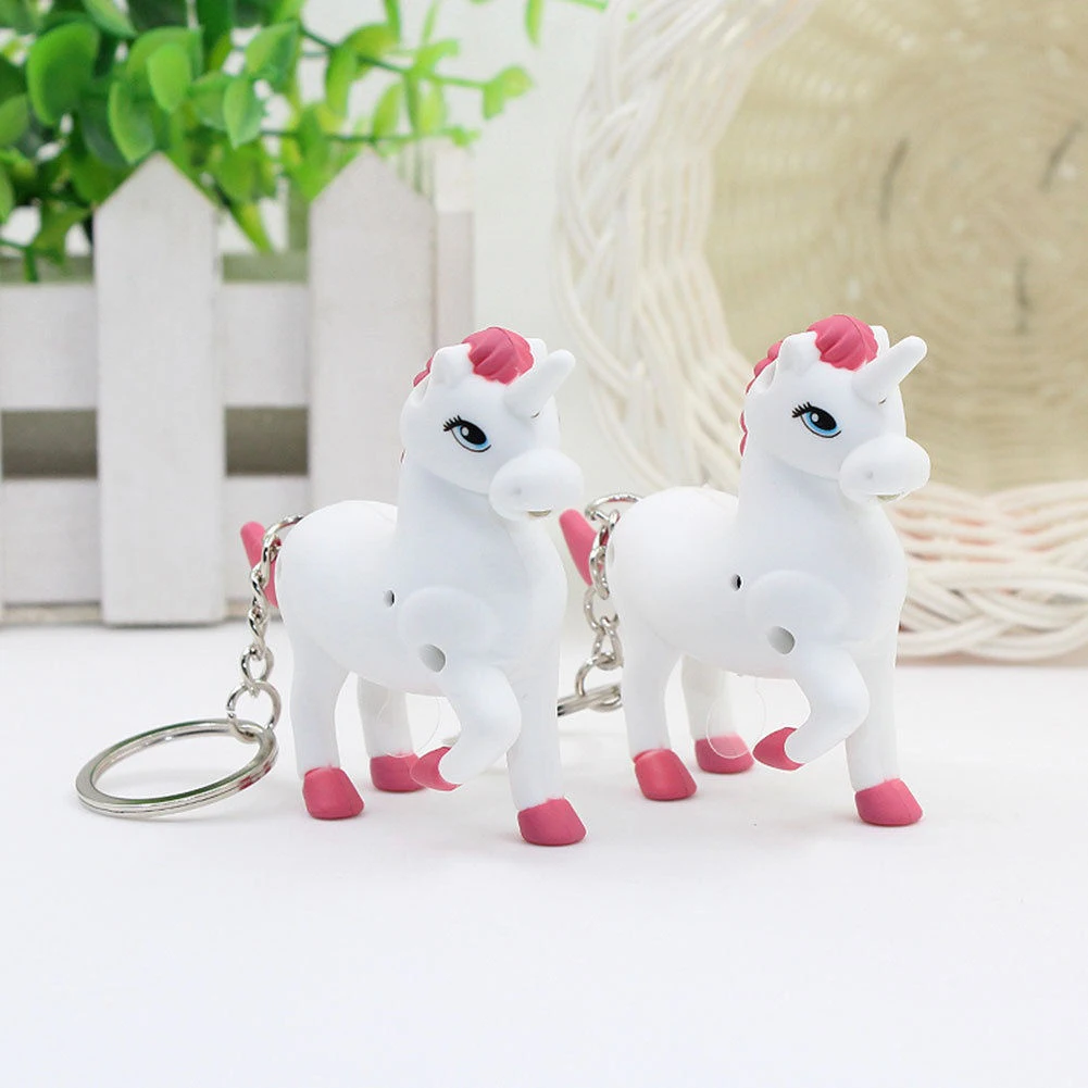 Симпатичные Единорог сотовый телефон автомобиль брелок кулон Сумочка свет