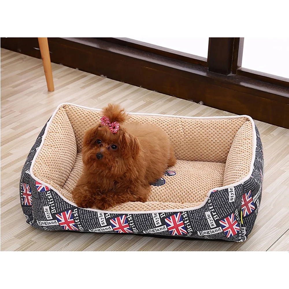 SewCrane кровать для питомца Union Jack британский флаг собаки щенок Гнездо Кошка