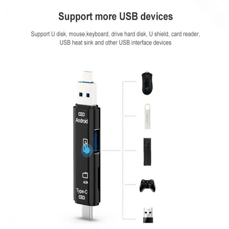 Multifunctional 3 in 1 Cardreader OTG Adapter Type-c multi sd card reader For Computer | Компьютеры и офис