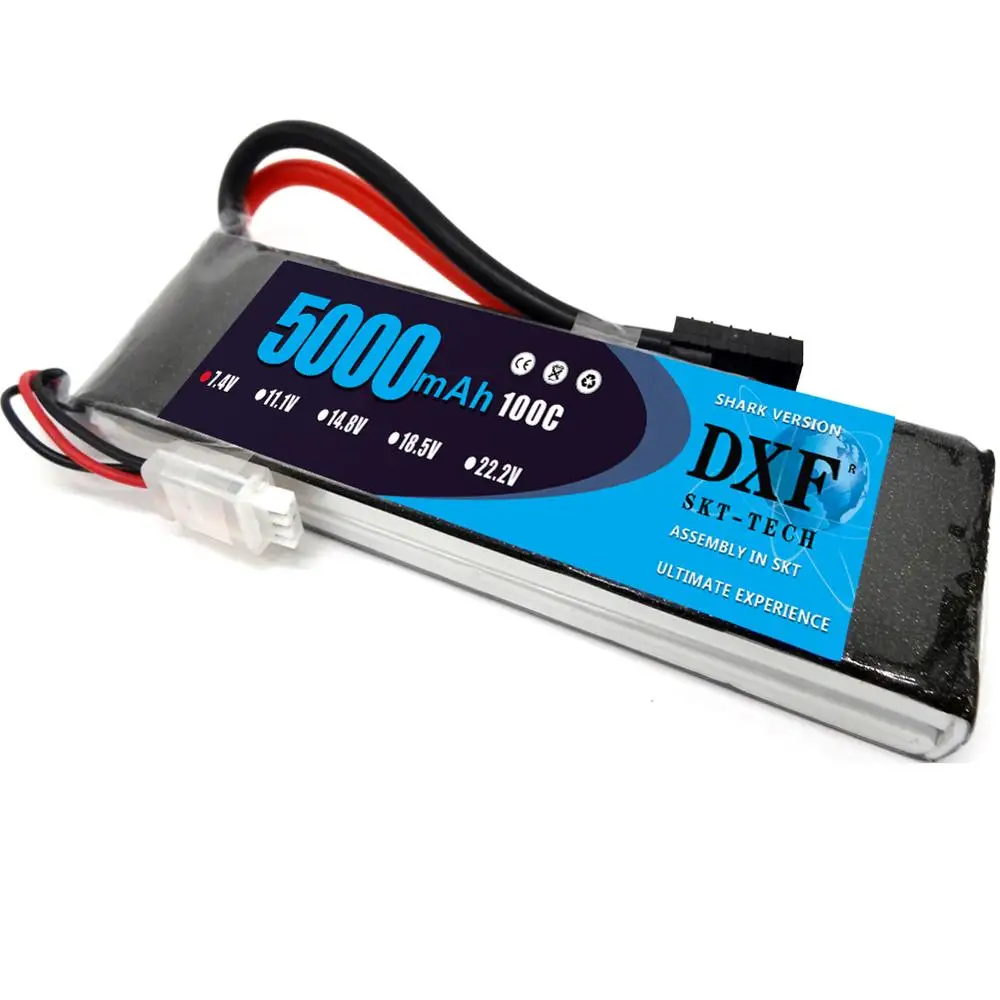 Аккумулятор DXF RC Lipo 2S 7 4 V 5000mAh 100C Max 200C для автомобиля AKKU лодки самолета