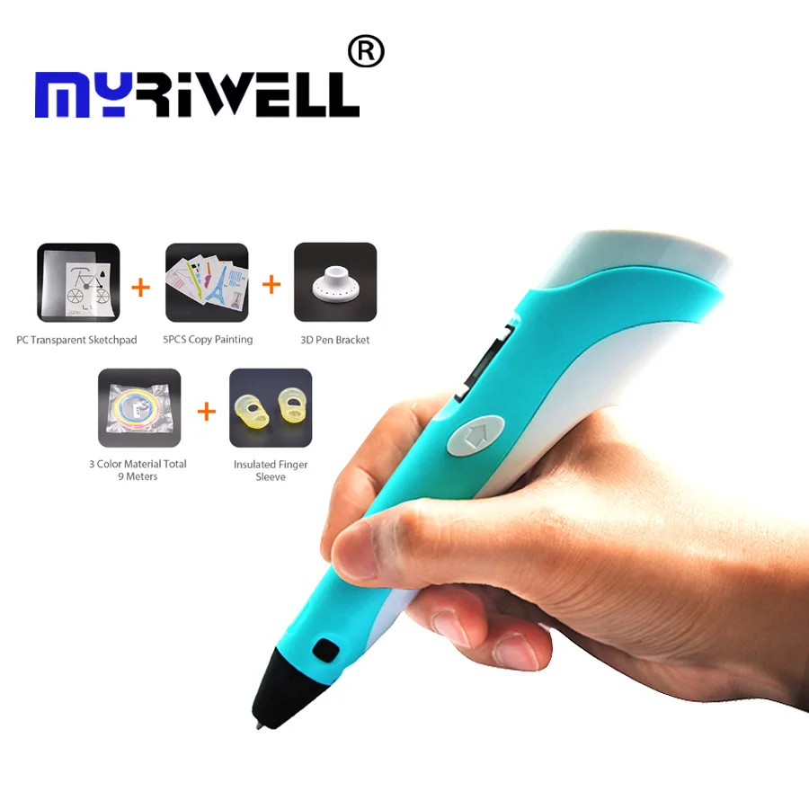 Myriwell 3D Ручка печать с ЖК экраном и каракули модель изготовление Ремесла Рисунок