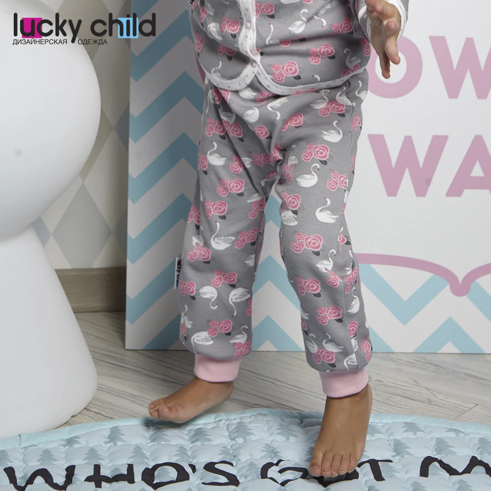 Pants Lucky Child for girls A2-111 Swans Leggings Baby Children clothes kids newborns russia | Детская одежда и обувь
