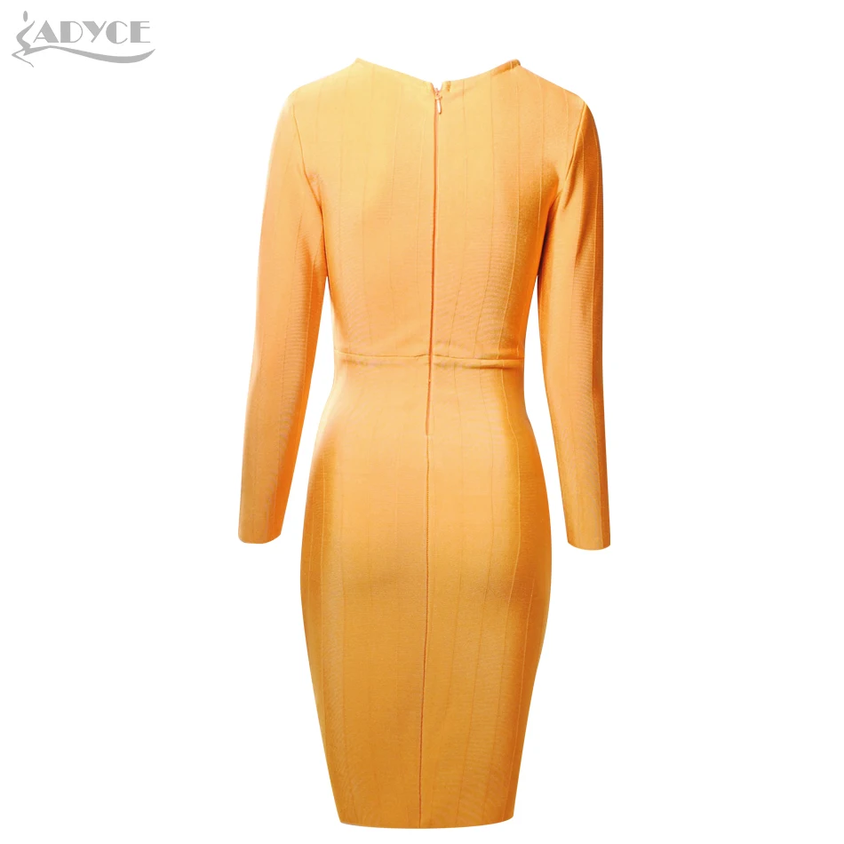 ADYCE 2019 новое летнее женское Бандажное Платье Vestidos сексуальное с длинным рукавом