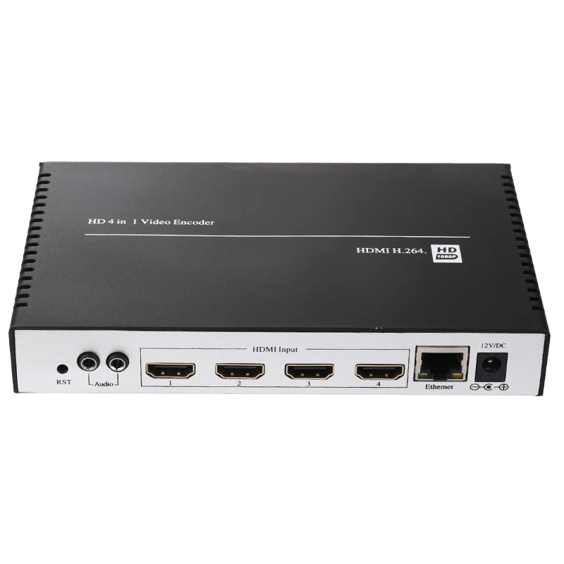 Четырехканальный HDMI видеокодер MINE E5001 H.265/H264 трансляция в прямом эфире работает с