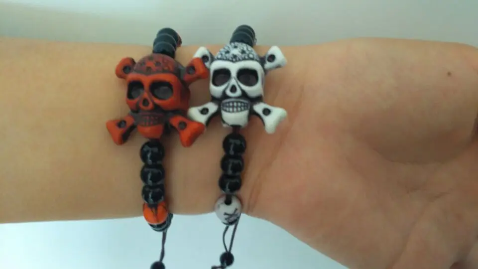 Браслеты с бусинами в виде пиратского черепа 1 шт. браслет для рук ребенка детский
