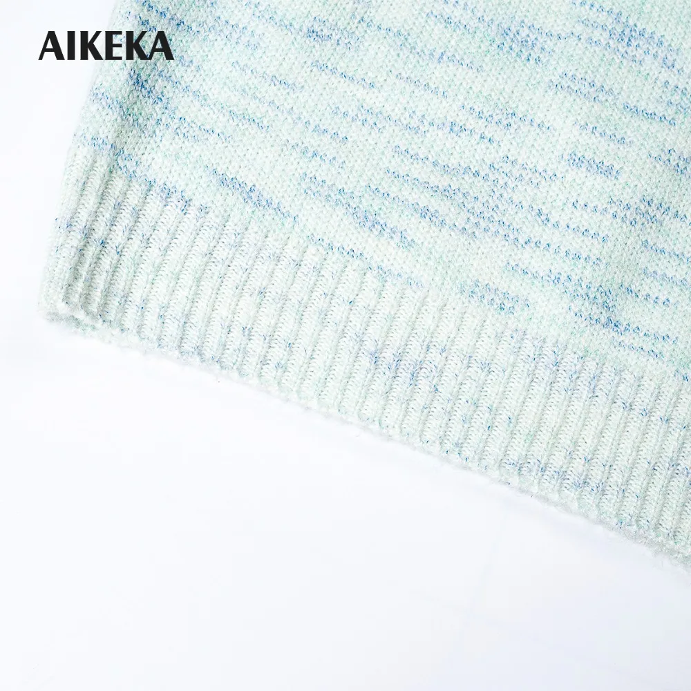 Осенне-зимняя Дамская обувь Топ круглым вырезом свитер женский вязаный тонкий