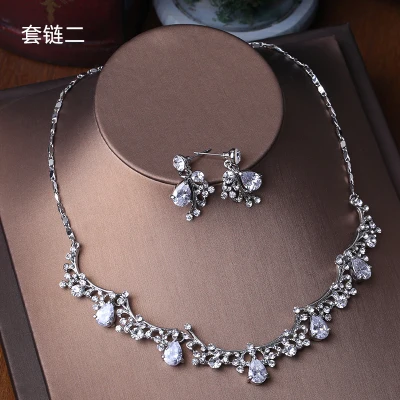 Fig Novo Стразы Cristal водослива Colar Brinco Joias комплект Para Nupcial сделать Casamento Acessorio - Окраска металла: Fig