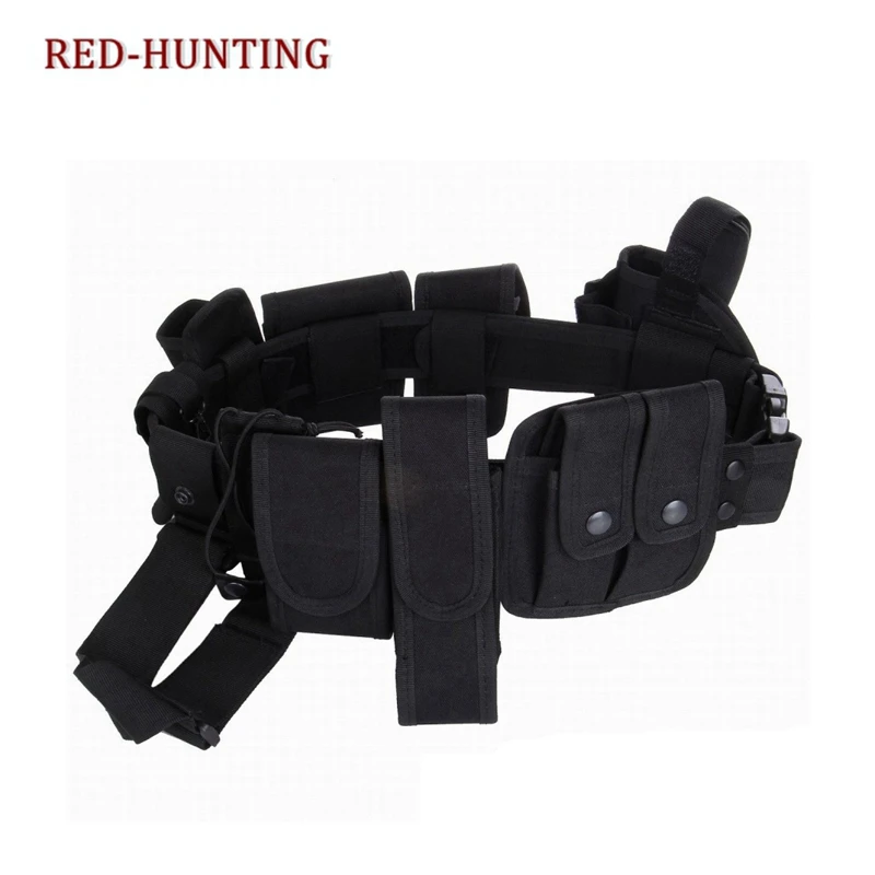 

Hunting Men Belts Multi-function Tactical Security Belt with Pouch MOLLE Padded Waist bag