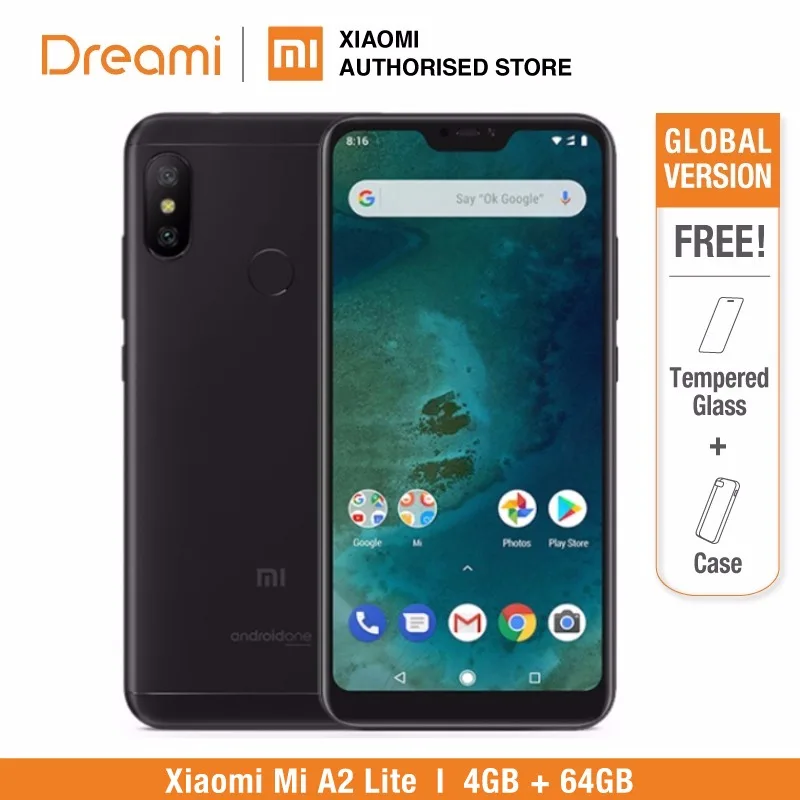 Global Version Xiaomi Mi A2 Lite 64GB ROM 4GB RAM(Black Color only) Official Rom - Цвет: Black Color