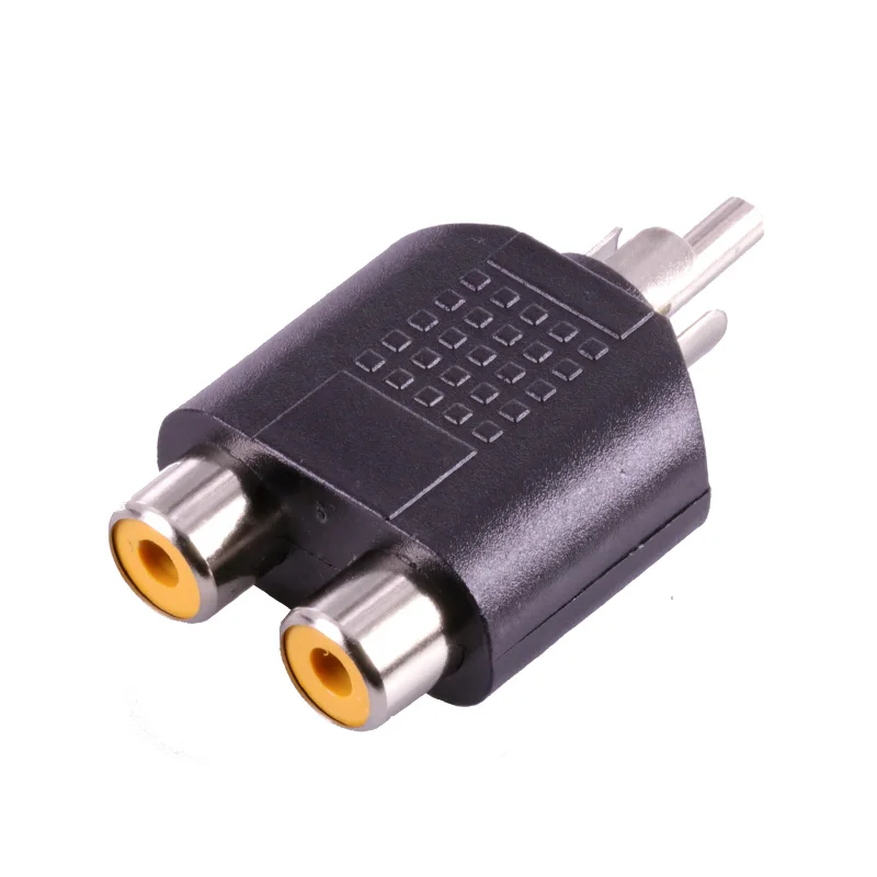 3 шт. RCA коннекторы двойной разъем RCA разъем для RCA переходник никелированные и черный пластик с оригинальной упаковкой