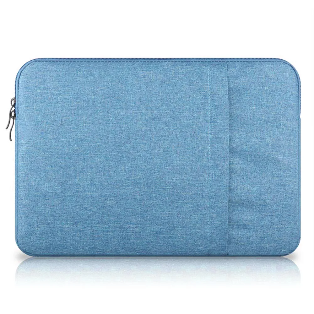 Light Blue Универсальная сумка для ноутбука, чехол для Macbook Air Pro retina 11 13 15 дюймов, холст+ плюшевый чехол для ноутбука hp - Цвет: Light Blue