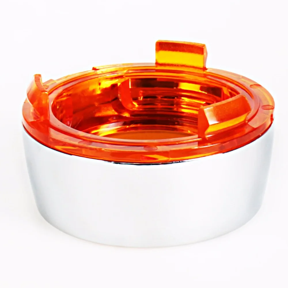 1Pair Oranged Turn Signal Lens Chrome Metal Trim Ring Visor x2 For Harley Dyna Sportster XL 883 1200 Street Glide | Автомобили и