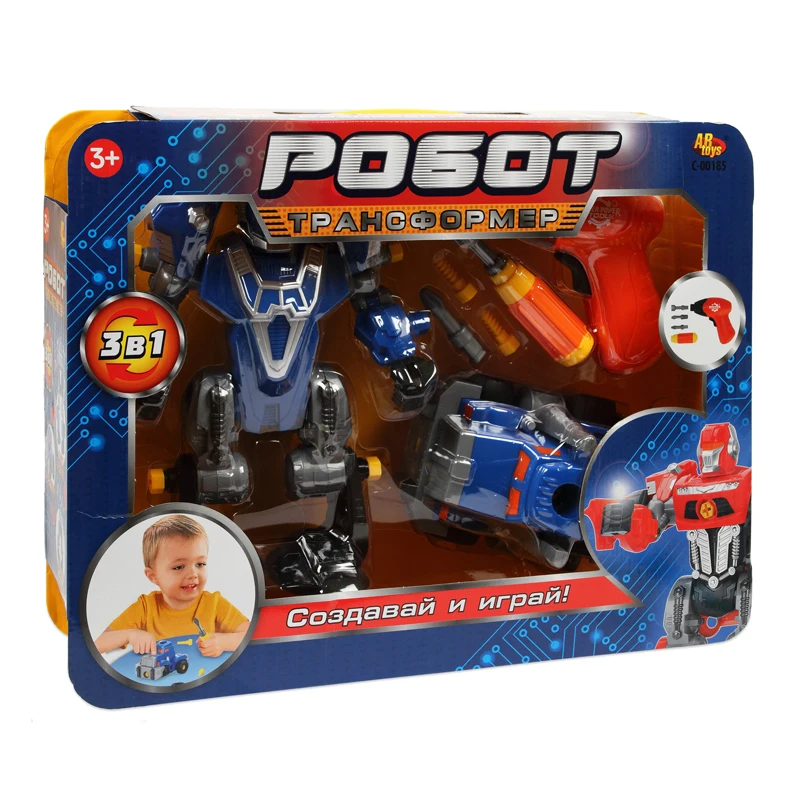 Робот трансформер ABToys 3 в 1. наборе с инструментами | Игрушки и хобби
