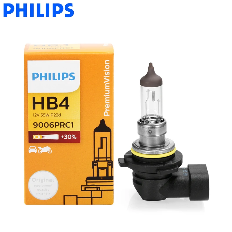 Philips HB4 9006 12 В 55 Вт P22d Премиум видение оригинальная автомобильная фара стандартная
