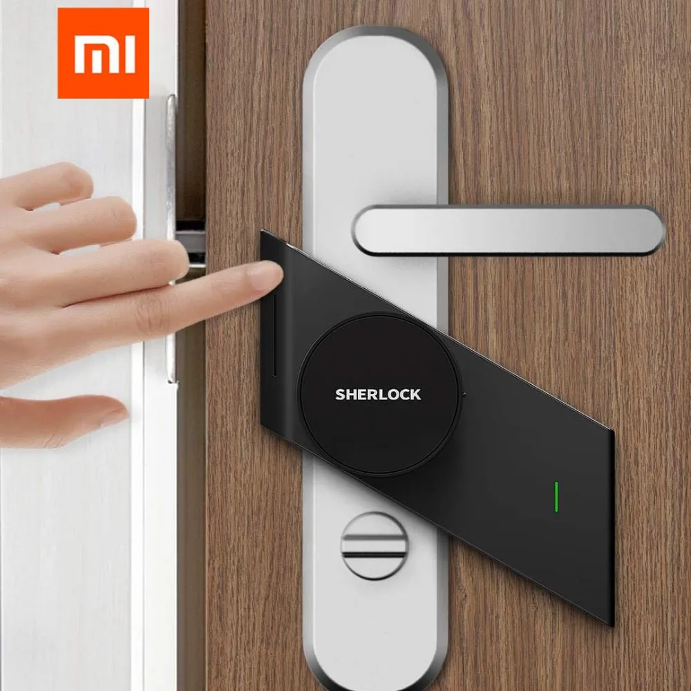 (Update English APP version ) Xiaomi Mijia Sherlock S1 Smart stick lock add fingerprint /password disk For xiaomi smart home kit |