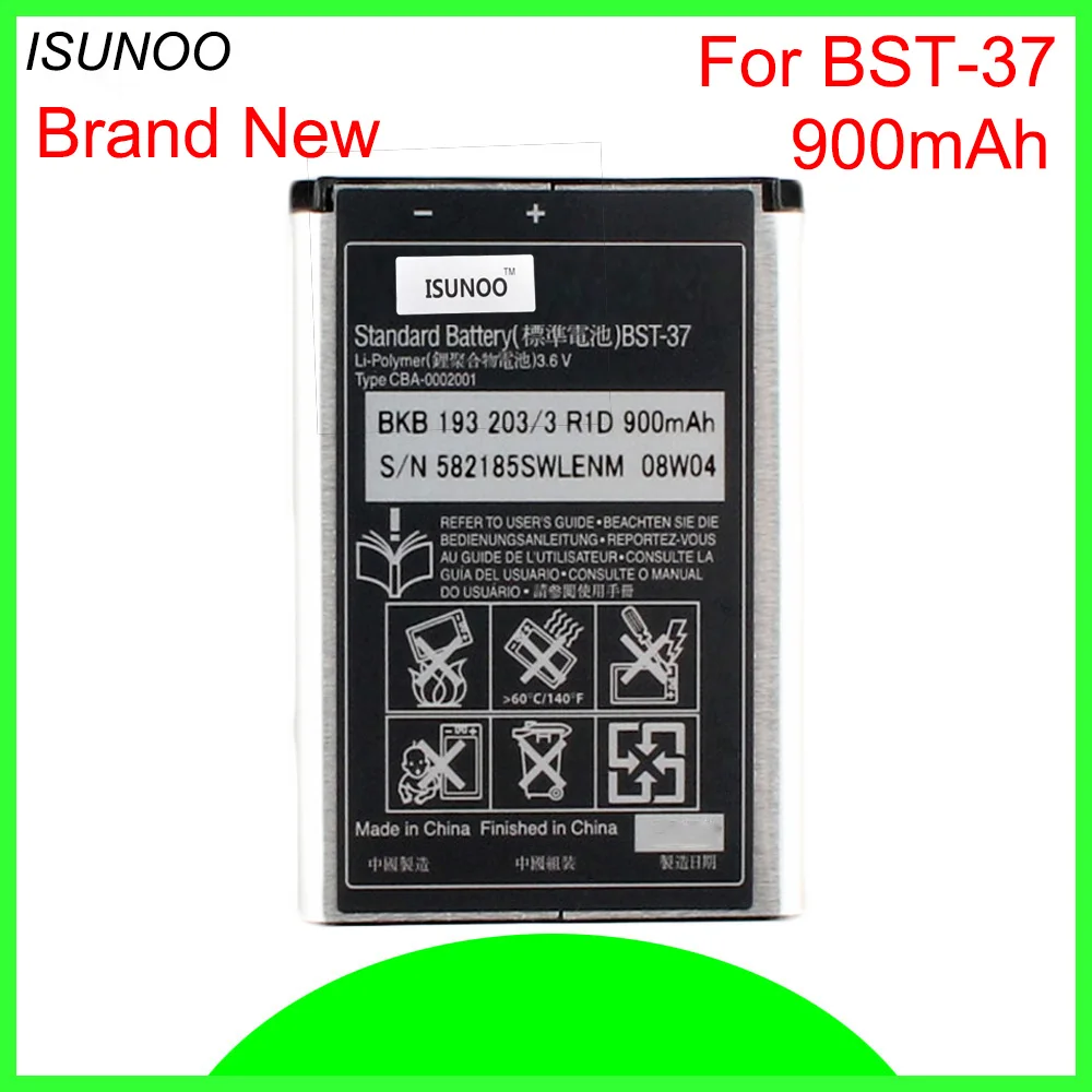 Аккумулятор ISUNOO 900 мАч для телефона Sony Ericsson J100i K200i T280i V600 K610i W700 W710C D750i K750C W350 W800i W810i