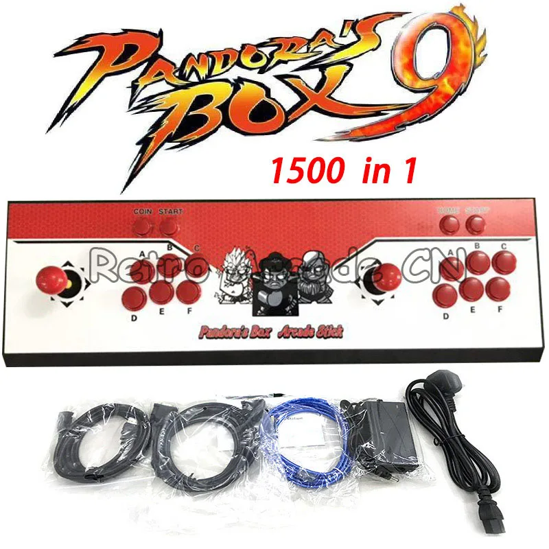 Type C Заводская цена Pandora box 9 1500 В 1 аркадная игровая консоль с джойстиком кнопки разъем HDMI VGA HD 720 P 2 плеер для домашнего ТВ - Цвет: Type C