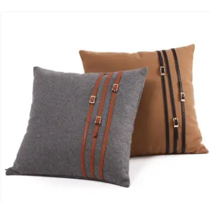 Чисто серого/коричневого цвета на заднем сиденье подушек для Подушка Чехол Диван