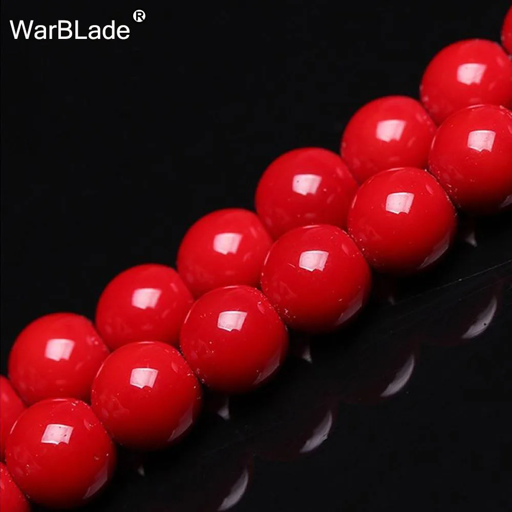 Оптовая продажа бусины из натурального красного коралла WarBLade круглые россыпью 4