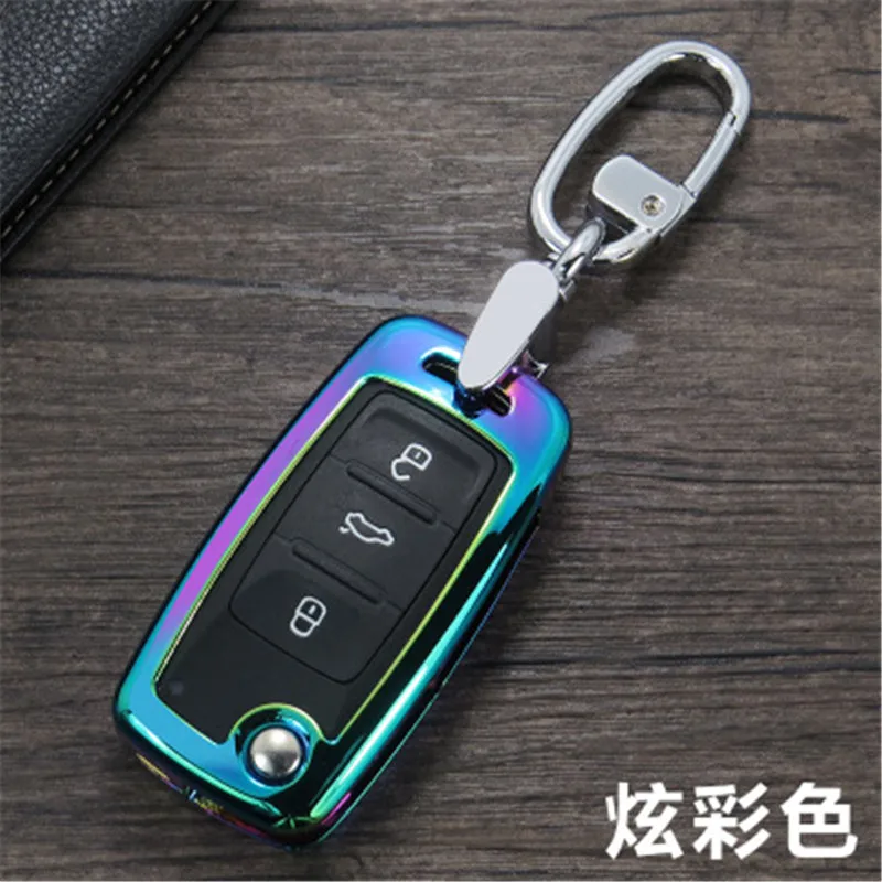 Чехол из цинкового сплава для автомобильного ключа VW Golf Bora Jetta POLO GOLF Passat Skoda Octavia A5