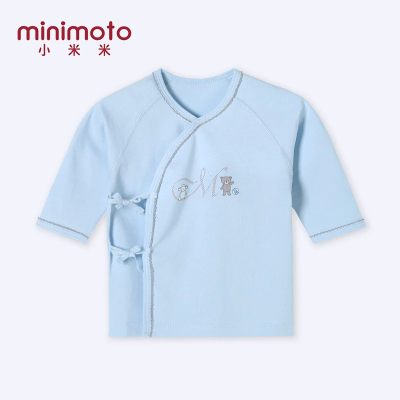 Minimoto Newborn Baby Boys Girls Top Tee Toddler Kids Clothes Cotton Long Sleeve T-shirts Tops Outfit Blouse Pocket tshirt 0-6M |