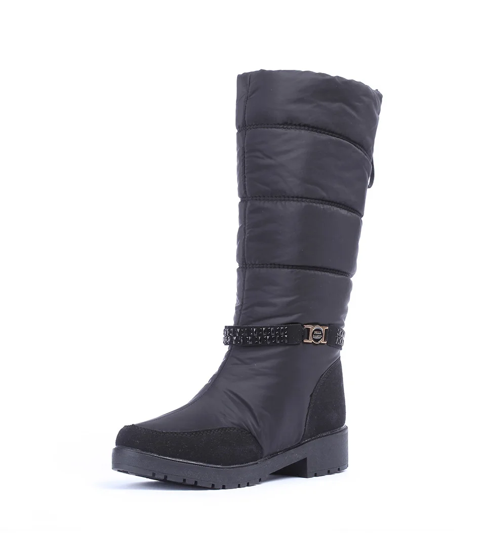 GOGC Водонепроницаемые зимние сапоги; женские зимние сапоги; теплая зимняя обувь; удобные Брендовые женские сапоги до колена; большие размеры; 9890