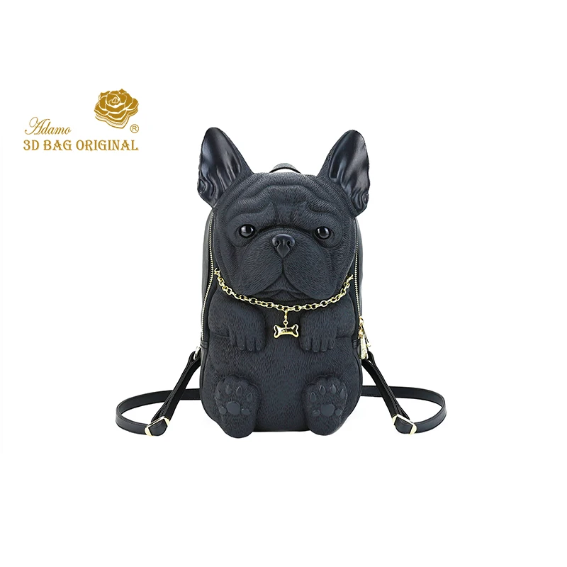 Сумка Adamo 3D Оригинальный рюкзак Fred French Bulldog 2018 новый модный женский на молнии