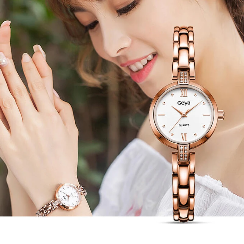 

Geya Hot Sales Japan Miyota 2035 Women Watch Luxury Fashion Rose Gold Waterproof Quartz Ladies Wristwatch Elegant Bracelet Clock
