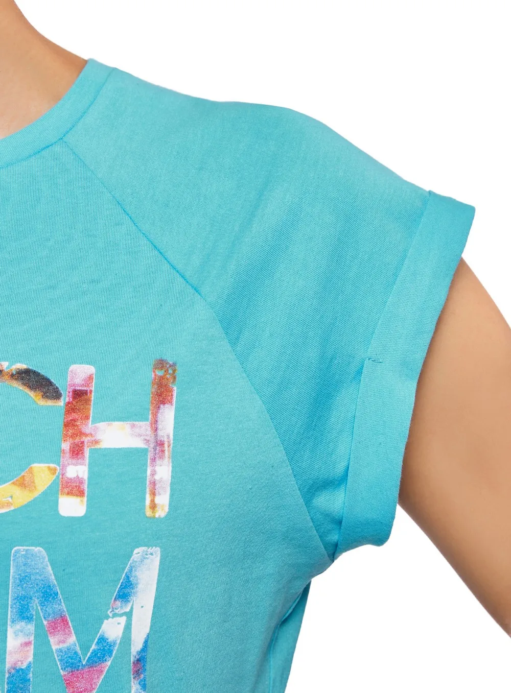 oodji Футболка хлопковая с принтом 14707001 38 46154|top tees|t-shirt cottontop cotton |