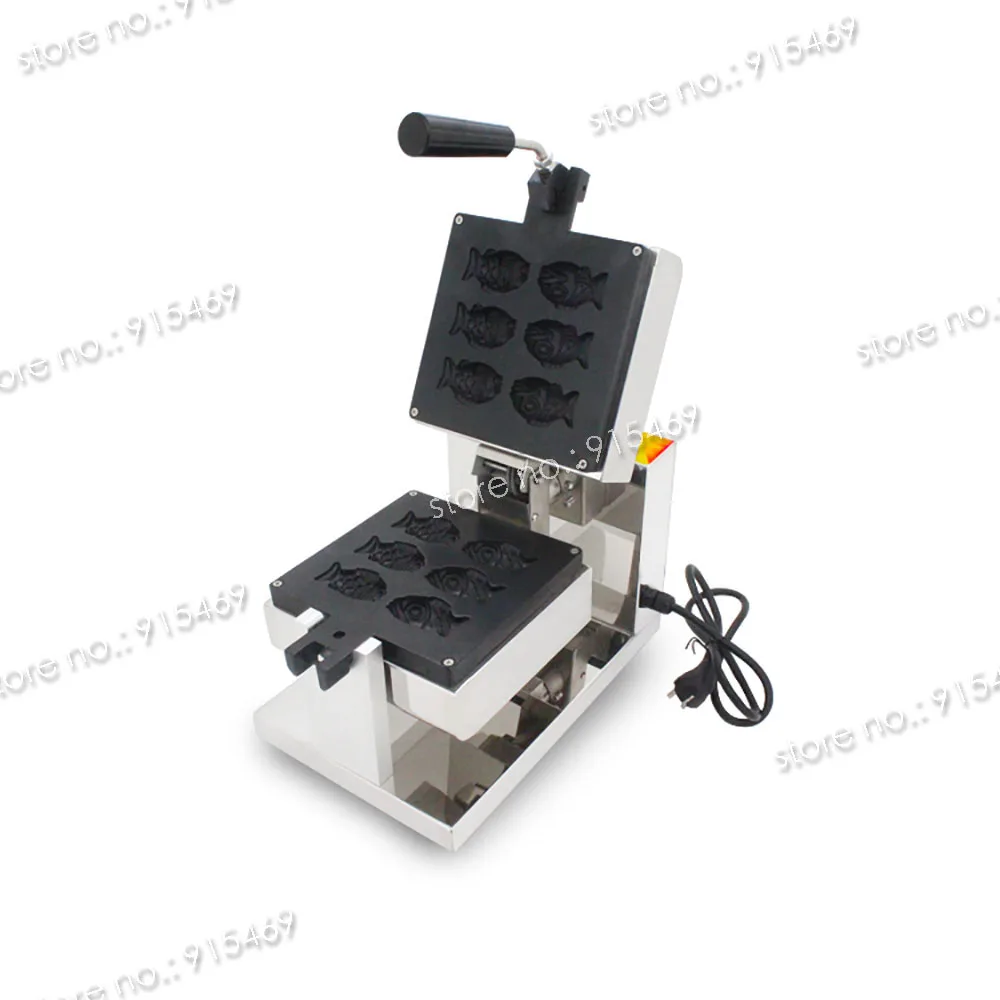 Free Shipping Commercial Nonstick 110V 220V Electric Rotary Mini Goldfish Taiyaki Fish Waffle Maker Iron Baker Machine | Бытовая