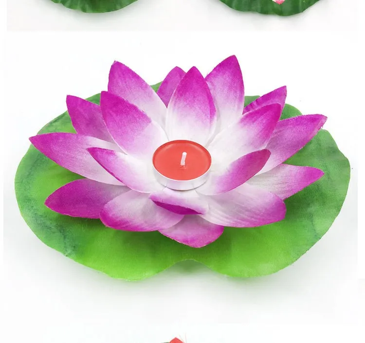 100pcs/lot Valentine Candles Lanterns Wedding Wishing Water Flower Floating Lantern Lotus Lamp | Дом и сад