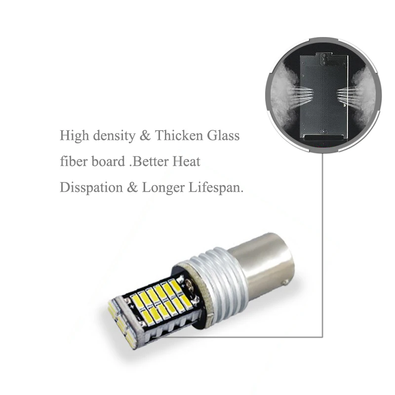 2x P21W BA15S 4014SMD LED Canbus нет ошибка резервного фара заднего хода лампы Для peugeot 307 206 2008 207