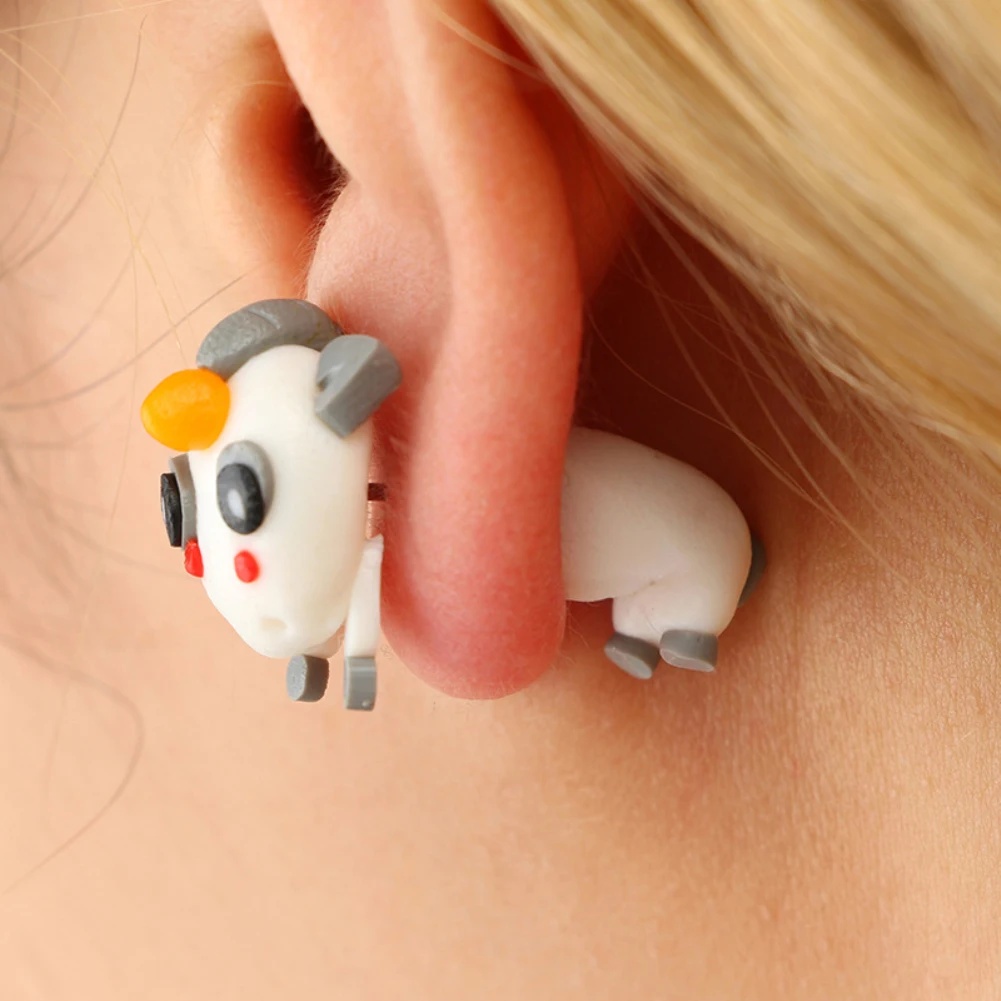 Женские серьги гвоздики в виде бегемота собаки пингвина|earrings jewelry|women earringsear studs |