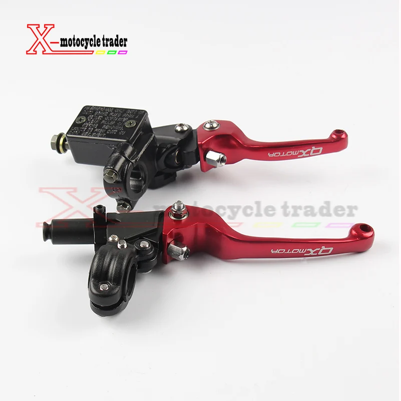 

Red QX Logo CNC Folding Brake Lever ASV Clutch Lever With Front Pump Fit CRF KLX YZF RMZ Motorcycle Dirt Bike