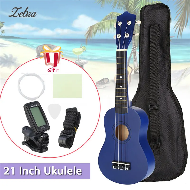 21 дюймов 12 ладов Сопрано Гавайская гитара Uke Sapele Basswood4 струны + тюнер бесплатная