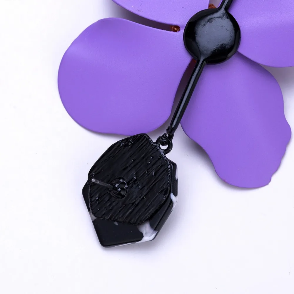 Boho Fashion Statement Earrings Big flower Dangle Drop Bijoux Jewelry Accessories For Woman Girl | Украшения и аксессуары