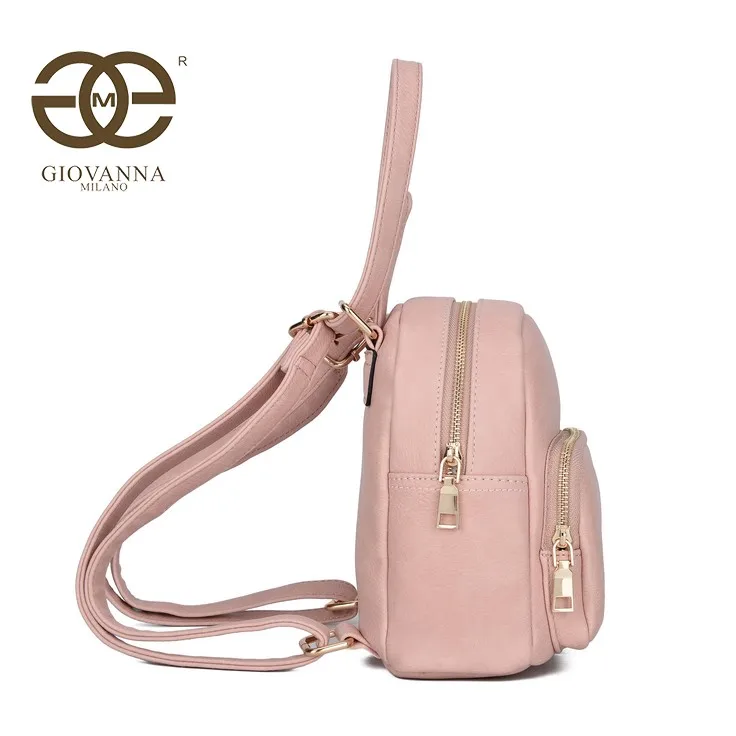 Women small convertible backpack school shoulder bags with front pocket solid PU luxury famous brand design HLLS67 | Багаж и сумки