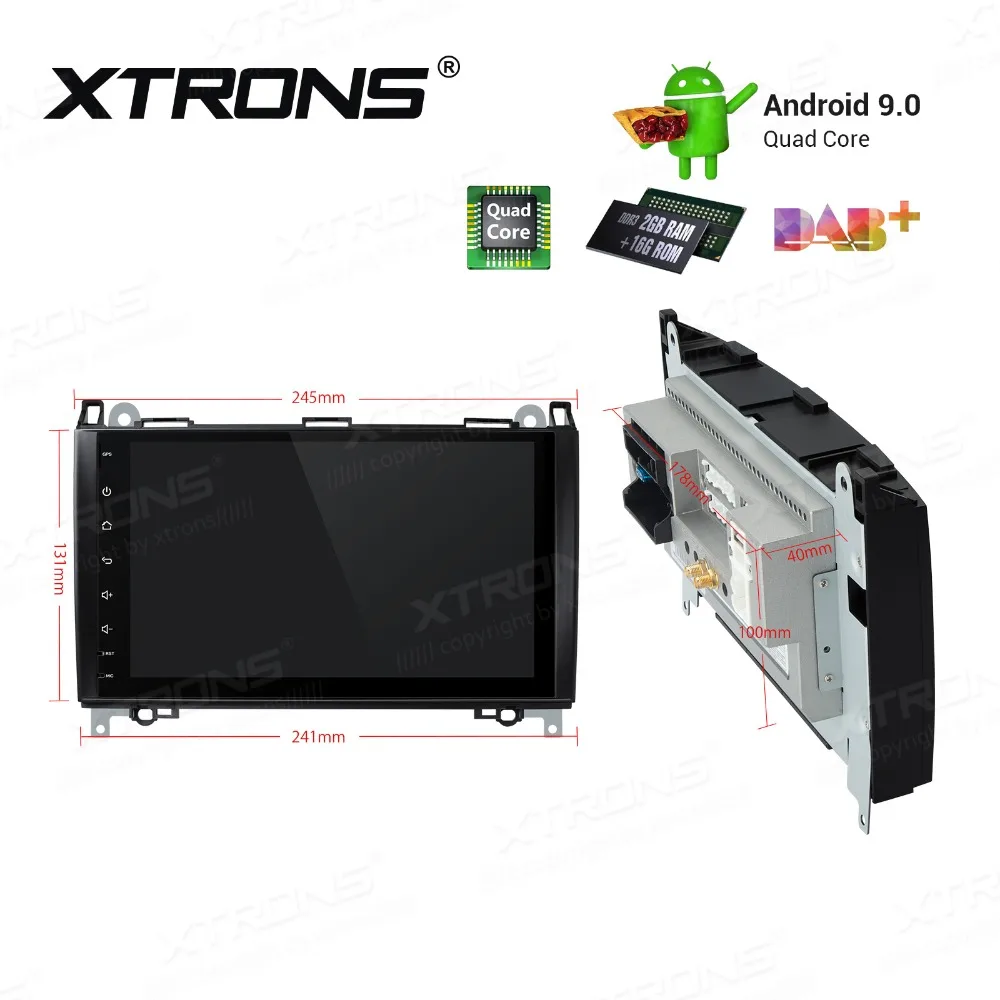 Автомобильный стерео Мультимедийный Плеер XTRONS Plug & Play Android 9 0 для Mercedes Benz W245 W169 W906