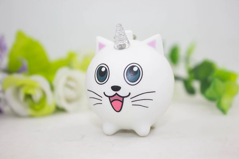 Кошка с звуковой сигнал брелок с светодиодный фонарик женская сумка очаровательные аксессуары прекрасный подарок Брелоки для детей подвесной кулон