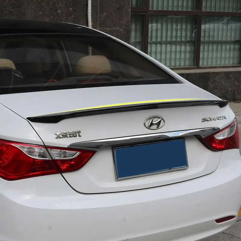 Для Hyundai Sonata 2011 2012 2013 ABS пластик задний багажник губы загрузки крыло Неокрашенный