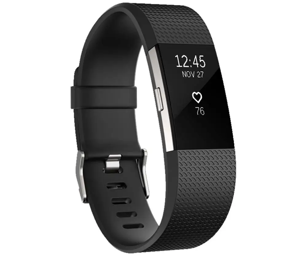 Браслет FITBIT CHARGE 2 Черный Серебряный Размер S | Электроника