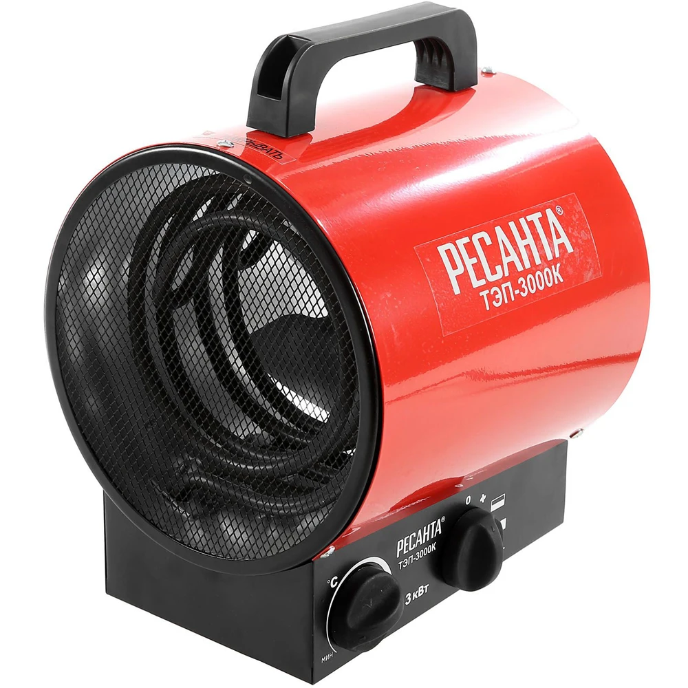 Пушка тепловая электрическая Resanta TEP 3000K (2 режима мощности 30/3000 Вт
