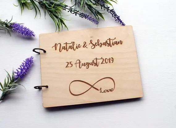 Уникальная деревенская гравировка Свадебная Гостевая книга альтернатива с