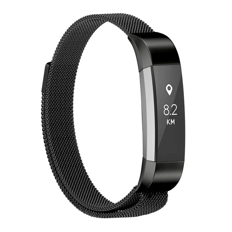 black Миланская петля ремешок для Fitbit Alta HR сменный Ремешок Для fitbit Alta correa наручный ремень из нержавеющей стали аксессуары для умных часов - Цвет ремешка: black