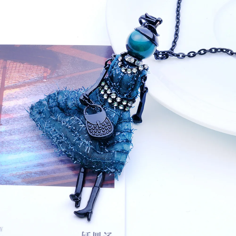 Lureme новые модные куклы ручной работы подвески ожерелья и кулоны Макси женское