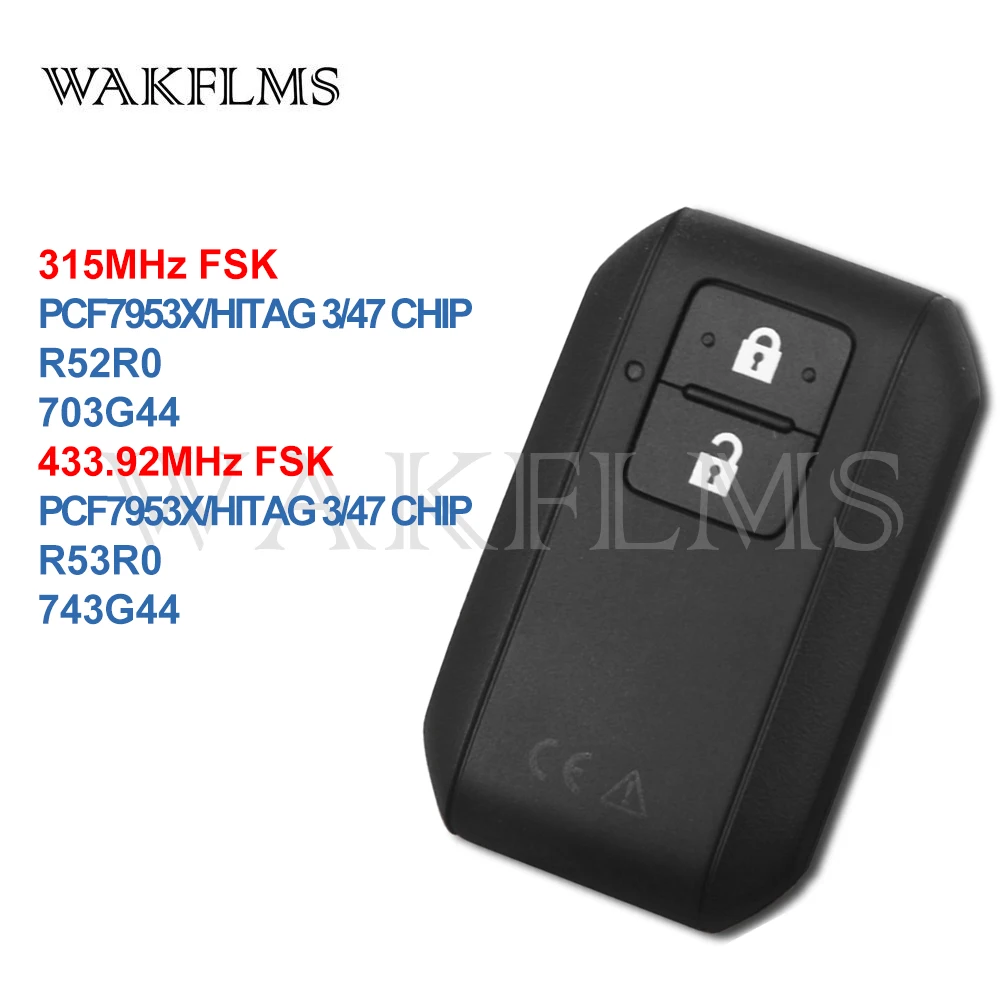 2btns смарт карты дистанционного ключа автомобиля 315 МГц 433 92 для Suzuki wagonR SWIFT 2017 с