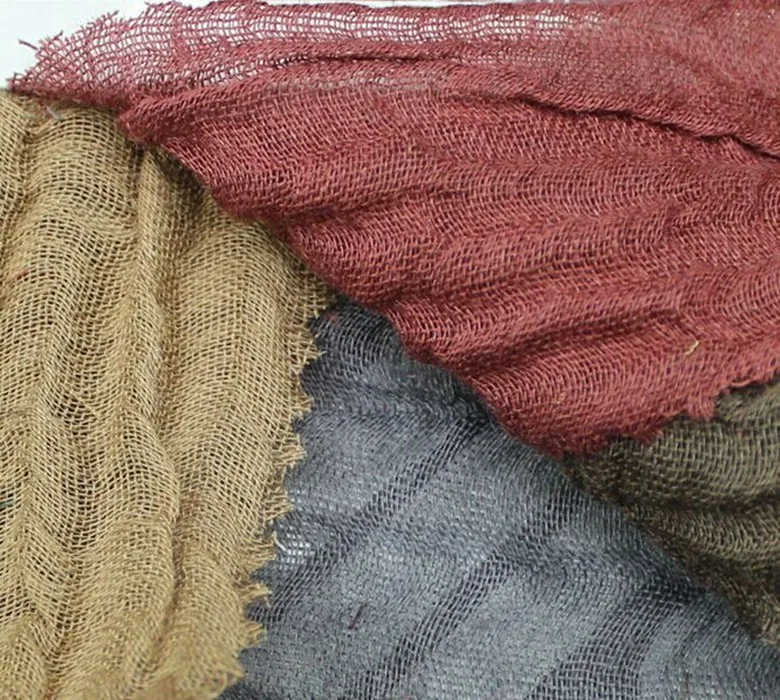 

M-341 Rimie Gauze Fabric 100% linen light gauze crinkle fabric 135 cm 53'' width 90 gsm sewing fabric 5 meters for sample test